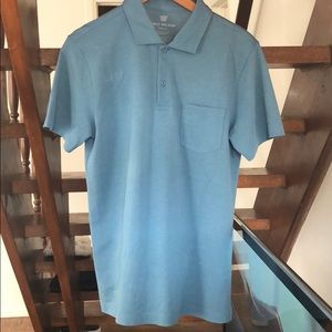 Men’s Mack Weldon Blue Micro-Mesh SS Polo Shirt